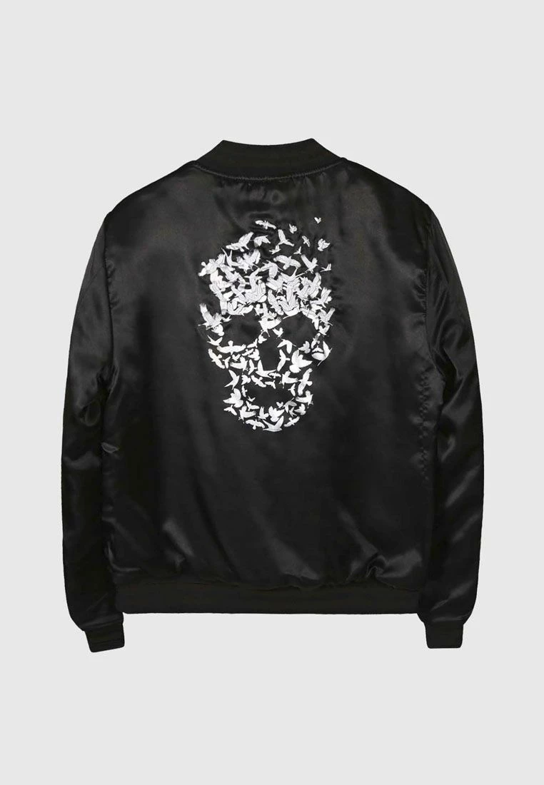 Bolongaro Trevor Bird Skull Bomber Jacket - Black 1 Bolongaro Trevor Bird Skull Bomber Jacket - Black