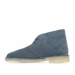 Women's Clarks Originals Desert Boots in Blue -Max Factor Shop e24583f42cc64e60842edd9cbfc1f407
