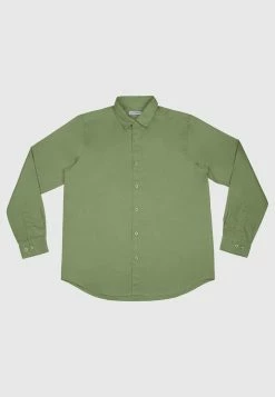 Bolongaro Trevor Skinny Fit Classic Shirt In Sage Green