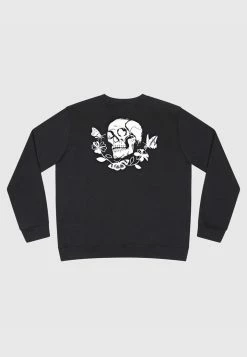 Bolongaro Trevor Moth Skull Sweatshirt With Long Sleeves - Black