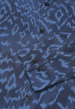 Bolongaro Trevor Skinny Fit Classic Leopard Shirt In Navy - Blue -Max Factor Shop ed649f98bcf74214bfd5b0534f9f62be