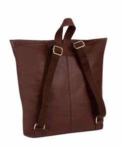 Cultured London 'Addington' Rich Chestnut Leather Backpack -Max Factor Shop f19d2ef244044ccdad96fe64c066000c