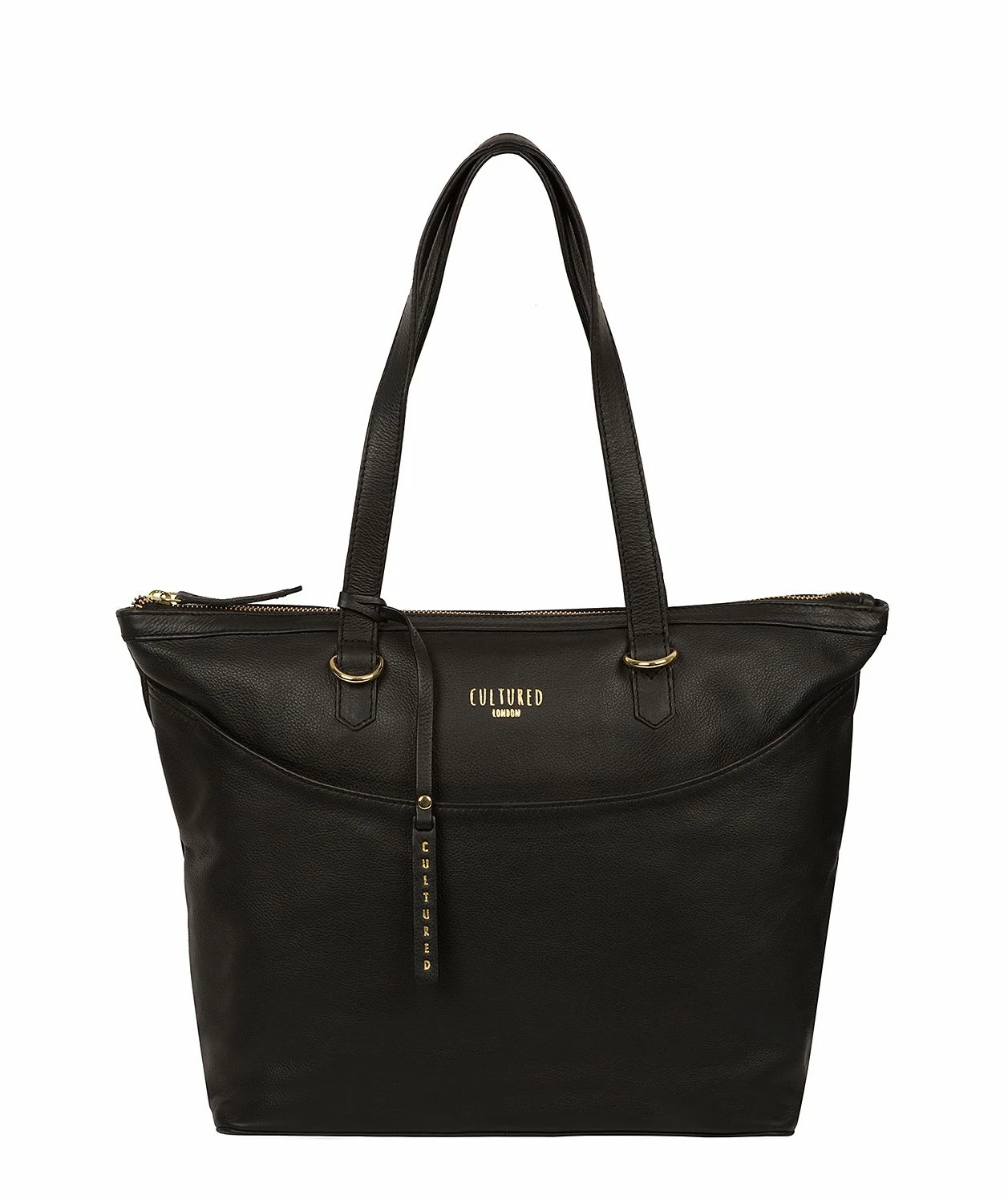 Cultured London 'Heston' Black Leather Tote Bag 1 Cultured London 'Heston' Black Leather Tote Bag