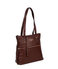 Cultured London 'Chesham' Rich Chestnut Leather Tote Bag -Max Factor Shop f74850dac784407993a59bc599545be0